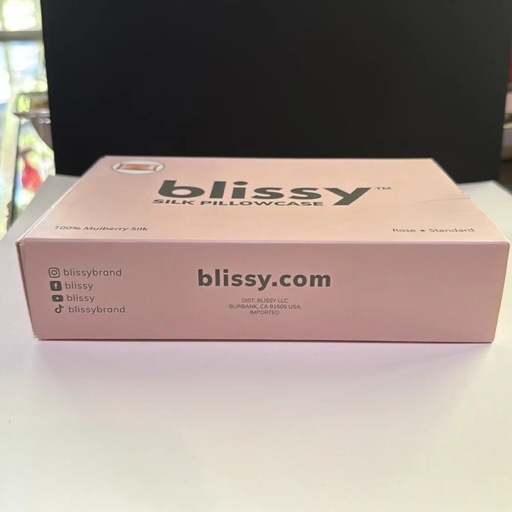 BLISSY SILK PILLOWCASE STANDARD SIZE (20”x26”) in ROSE PINK NEW IN SLIPCASE! - Picture 11 of 12